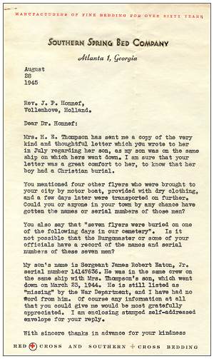 28 Aug 1945 - Letter of Mrs. Nancy B. Eaton