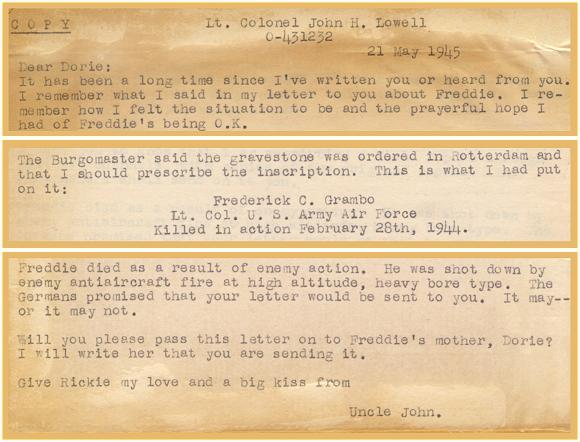 Letter from 'Uncle John' - Lt.Col. John H. Lowell