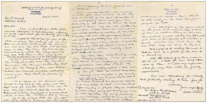04 Oct 1945 - Letter of Mr. Walter H. Rose to Rev. J. P. Honnef