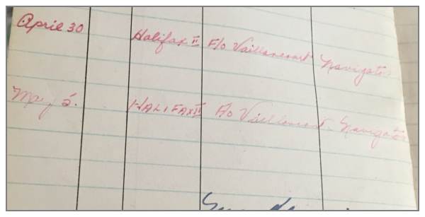 Logbook - P/O. - Navigator - Donald Grimshaw - RAF