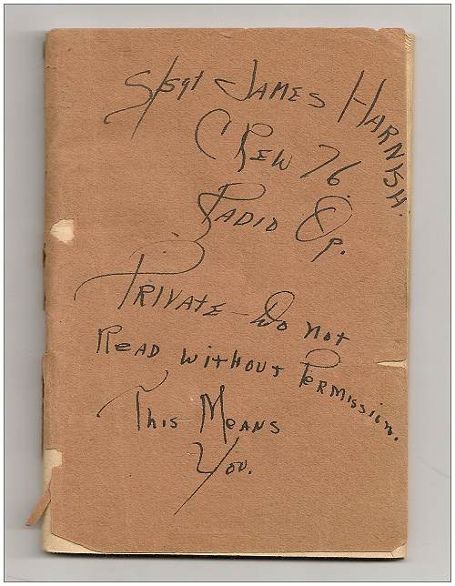 Logbook S/Sgt. James Harnish - cover