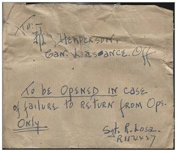 Envelope Letter - Sgt. R. Losa - 15 Dec 1943