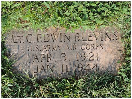 Headstone - 1st Lt. Clarence Edwin Blevins