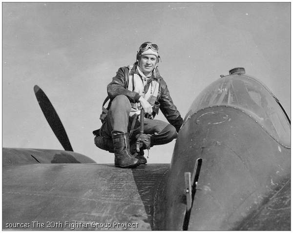 O-746103 - 2nd Lt. John Sherman Hascall - on P-38