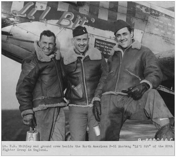 1st. Lt - Ralph Dahlstrom Whitley - with ground crew