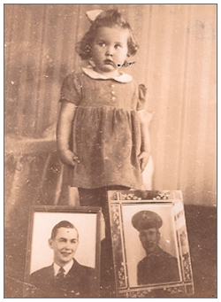 Lynda with her uncles - 1945 - Earl and Rich