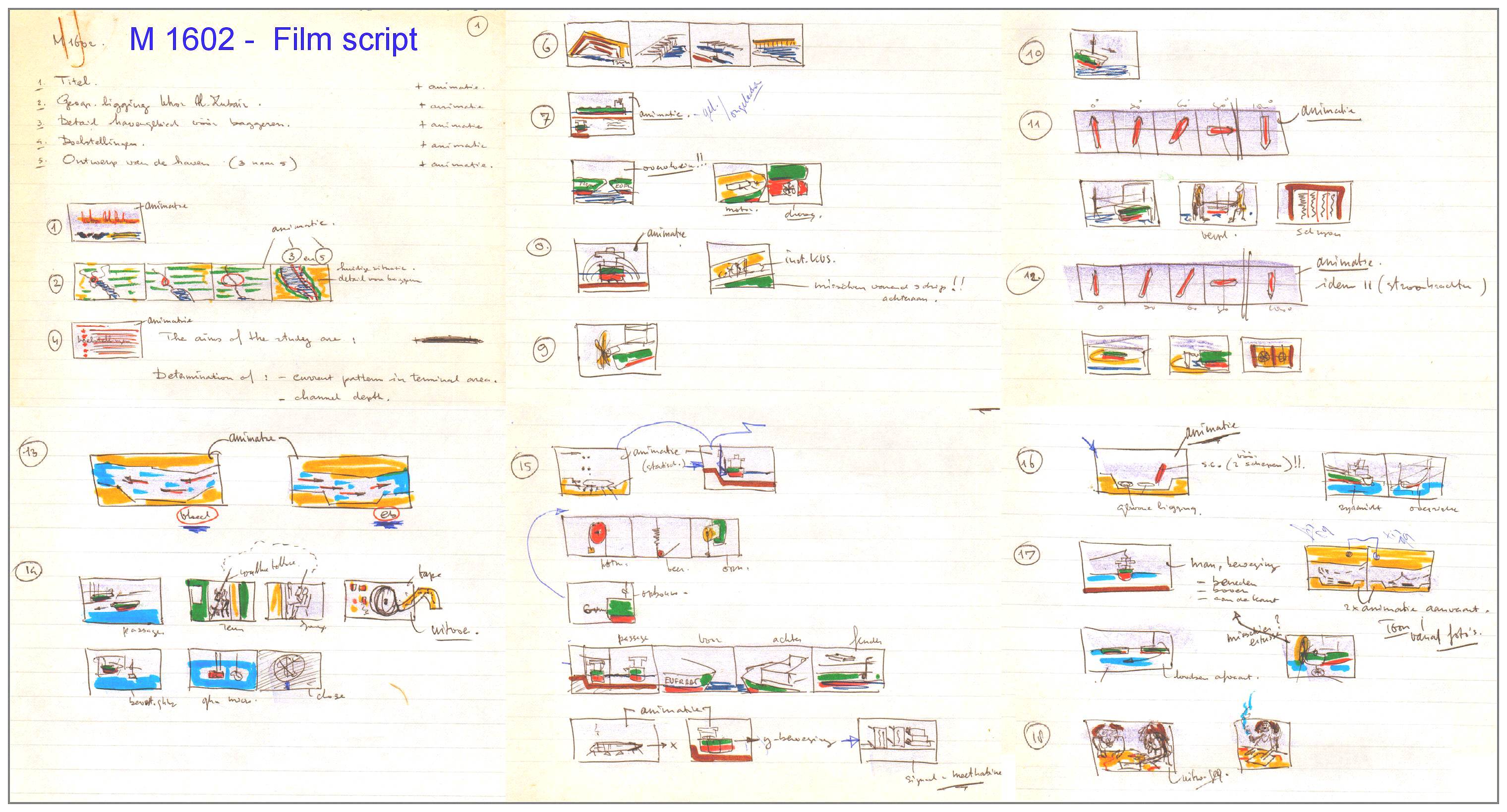 M 1602 - Khor Al-Zubair - sketch film script by PATS