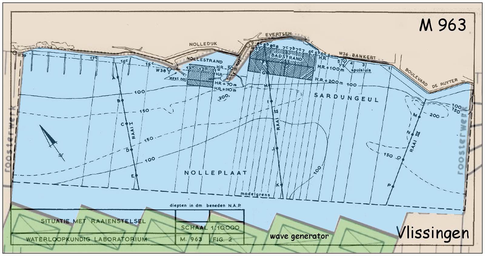 M 963 - Situation scale model Vlissingen