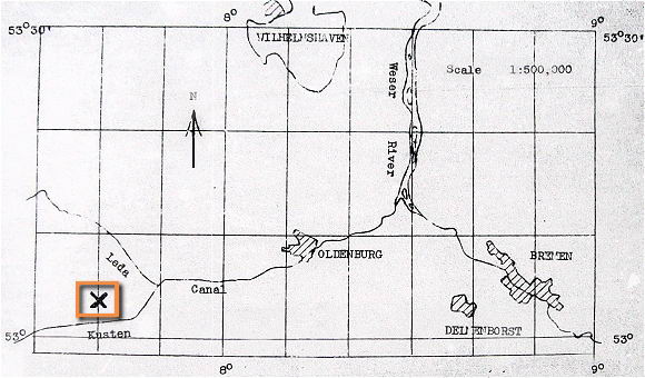 Map Leda canal area - NW Germany