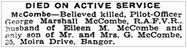 Clip - McCombe - believed killed