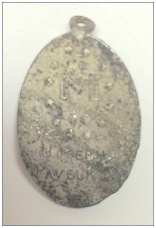 Medal of Joseph Pavelko - found on crash location by Jan K. Visser - Mirns, June 1981