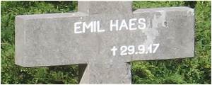 Vzfw. Emil Haes - Grab A 23 1914-1918 - Ysselsteyn