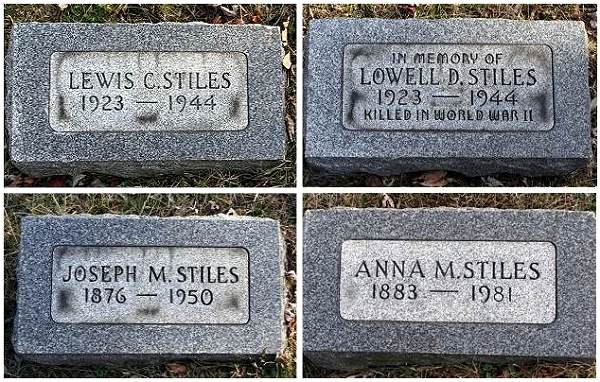 Memorials - Stiles - Maple Grove Cemetery, Fairmont, WV