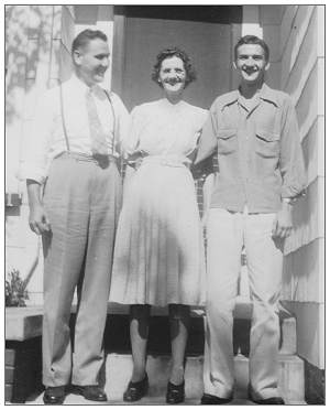 Mrs. Eva Owens with her sons Verner and James