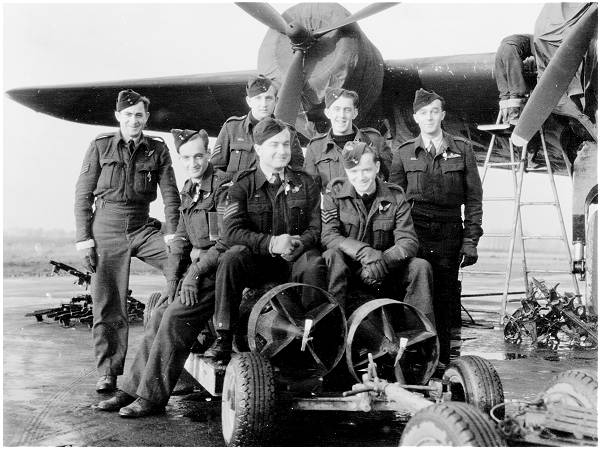 Sitting on 500lbs under our Halifax bomber at Burn, Yorkshire