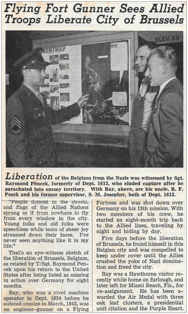 Newsclip - Liberation - T/Sgt. Raymond F. Pencek