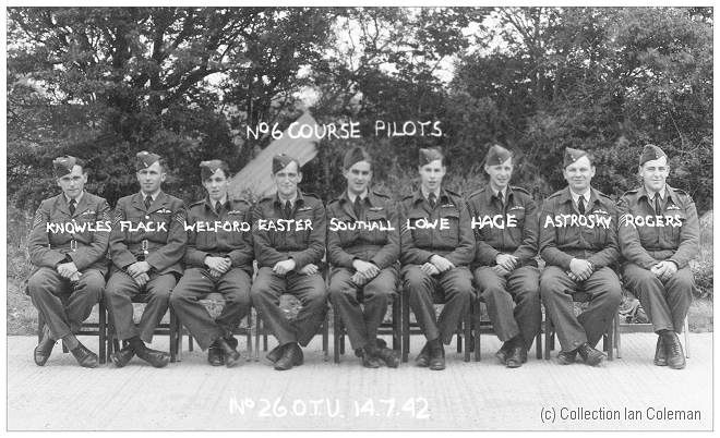 No.6 Course Pilots - No.26 O.T.U. - 14 Jul 1942, RAF WING