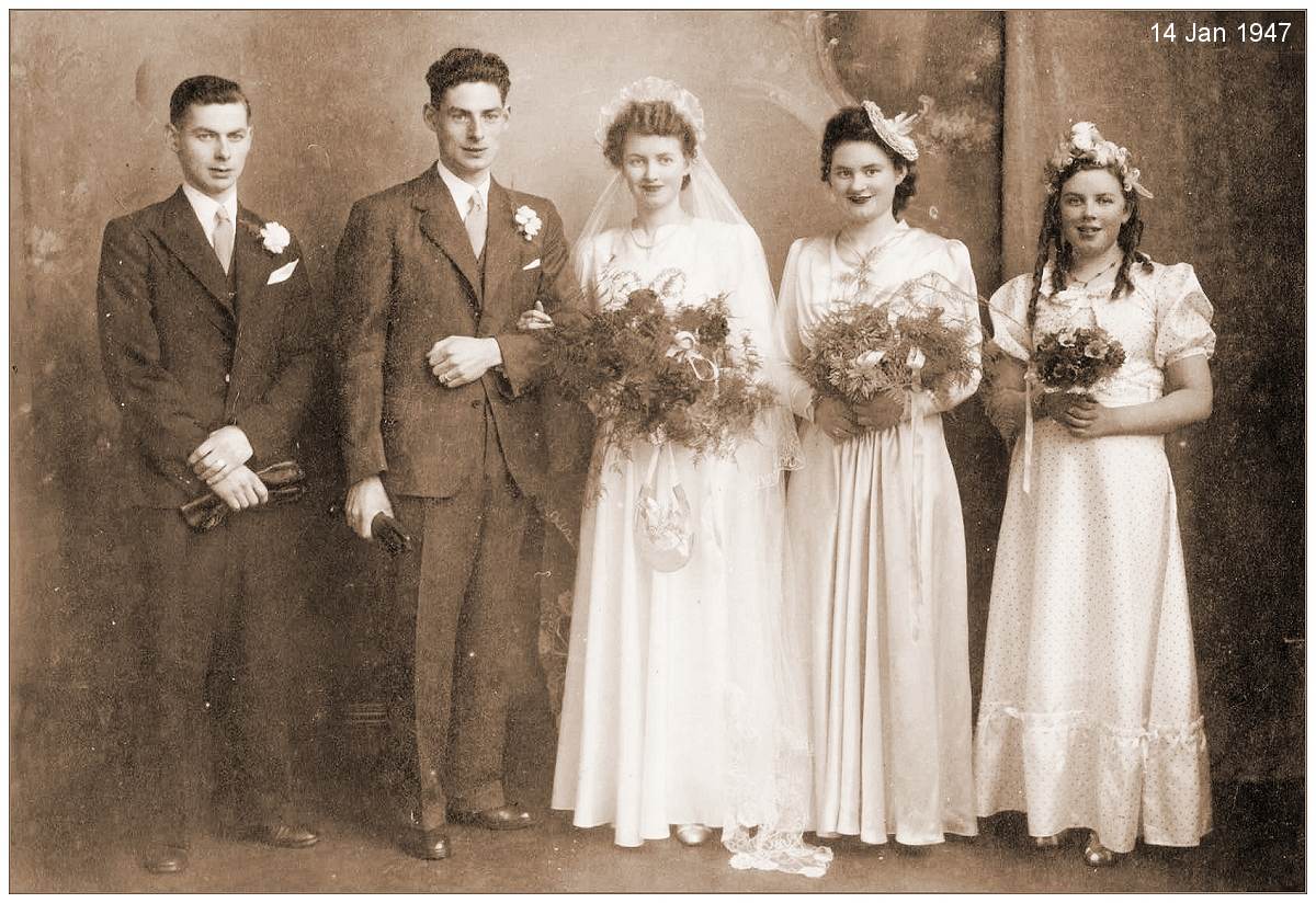 l-r: John Noble, James Noble, Margaret Henderson, Lily Henderson and Nan Henderson