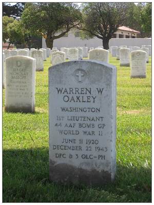 19094241 - O-740893 - Pilot - 1st Lt. Warren W. Oakley - Tombstone USA