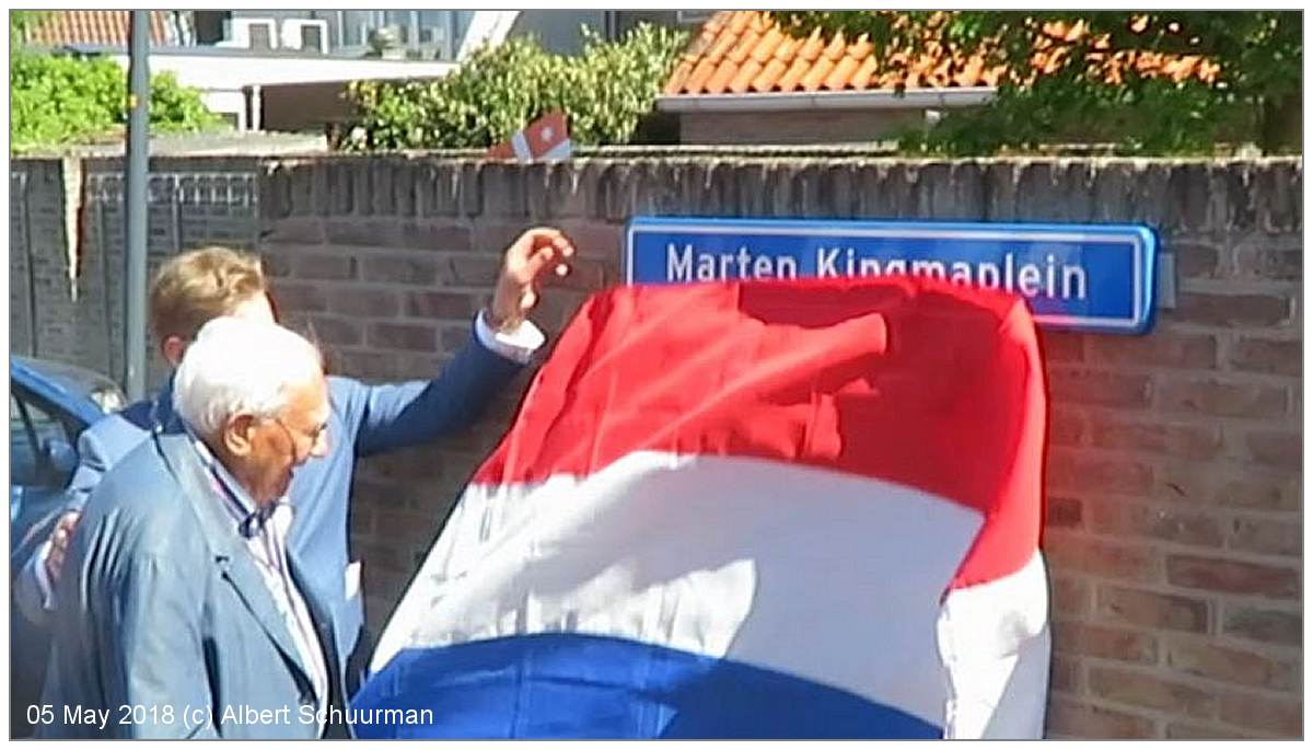05 May 2018 - Marten Kingmaplein unveiled by his son Frank Kingma (12 days shy of 93)