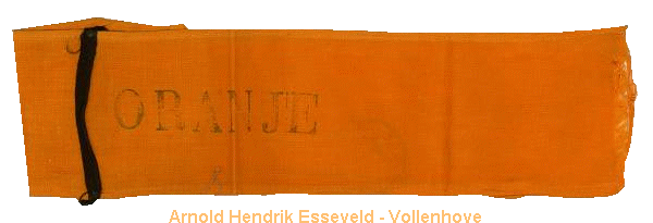 NBS - Orange arm band of Arnold Hendrik Esseveld, Vollenhove