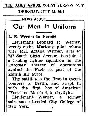 Our Men In Uniform - 13 Jul 1944 - L. R. Werner