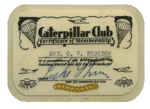 Caterpillar Club - Sgt. O. V. Proctor