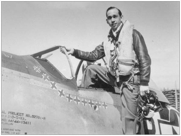 P-51D-5-NA - #44-13411 with Major Shelton 'Shel' W. Monroe
