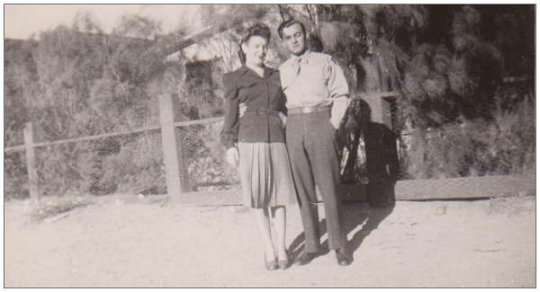 Patricia 'Pat' and William 'Bill' - while Bill was stationed in Mojave dessert - 1947