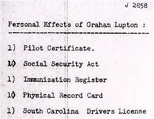 Personal effects - Graham Lupton