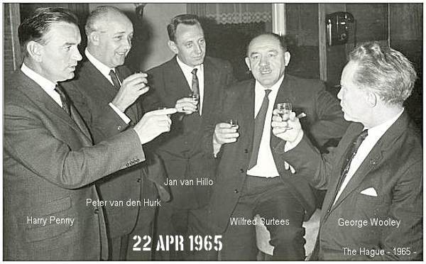 Harry Penny, Peter van den Hurk, Jan van Hillo, Wilfred Surtees and George Wooley
