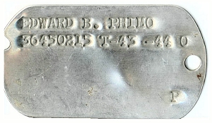 ID-tag - S/Sgt. Edward Bartrom 'Bart' Philo