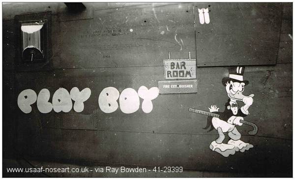 'Playboy' 41-293998 - Nose art - Port side