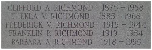 Brookside Cemetery - Richmond memorial
