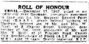 Roll of Honour - The Sydney Morning Herald - 09 July 1943