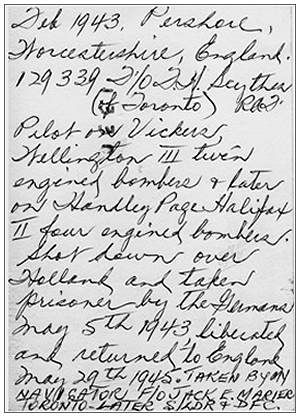 Feb 1943, England - writing on back of photo