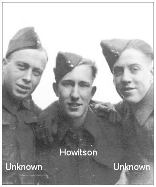 1941 - Sgt. George Alexander Howitson (center) with two unknown servicemen