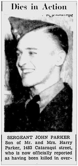 R/83152 - F/Sgt. John Austin Parker - via Canadian Virtual War Memorial