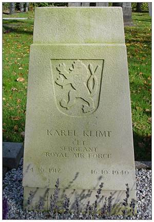 787547 - Sergeant - Karel Klimt - RAFVR - headstone - 04 Nov 1912 - 16 Oct 1940