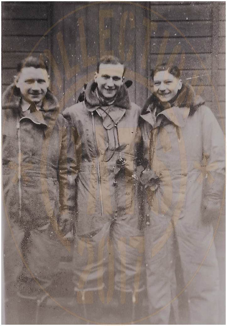 Sgt. Kenneth Forster (middle) - with buddies - location unknown