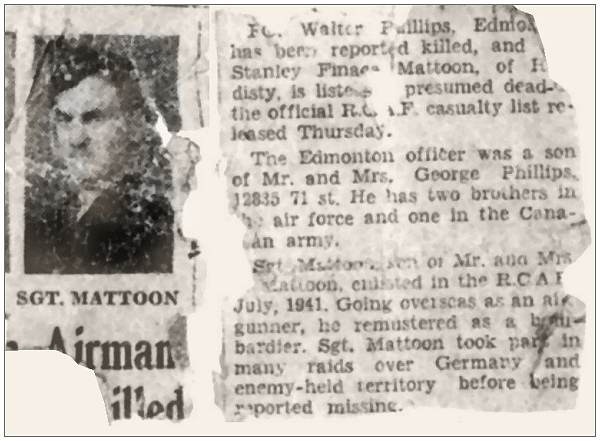 Newsclip - Sgt. Mattoon - missing - presumed dead