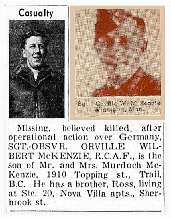 R/80200 - Sgt. Orville Wilbert McKenzie - via Canadian Virtual War Memorial