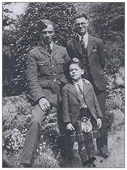 Sgt. Robert Williams with little brother and father