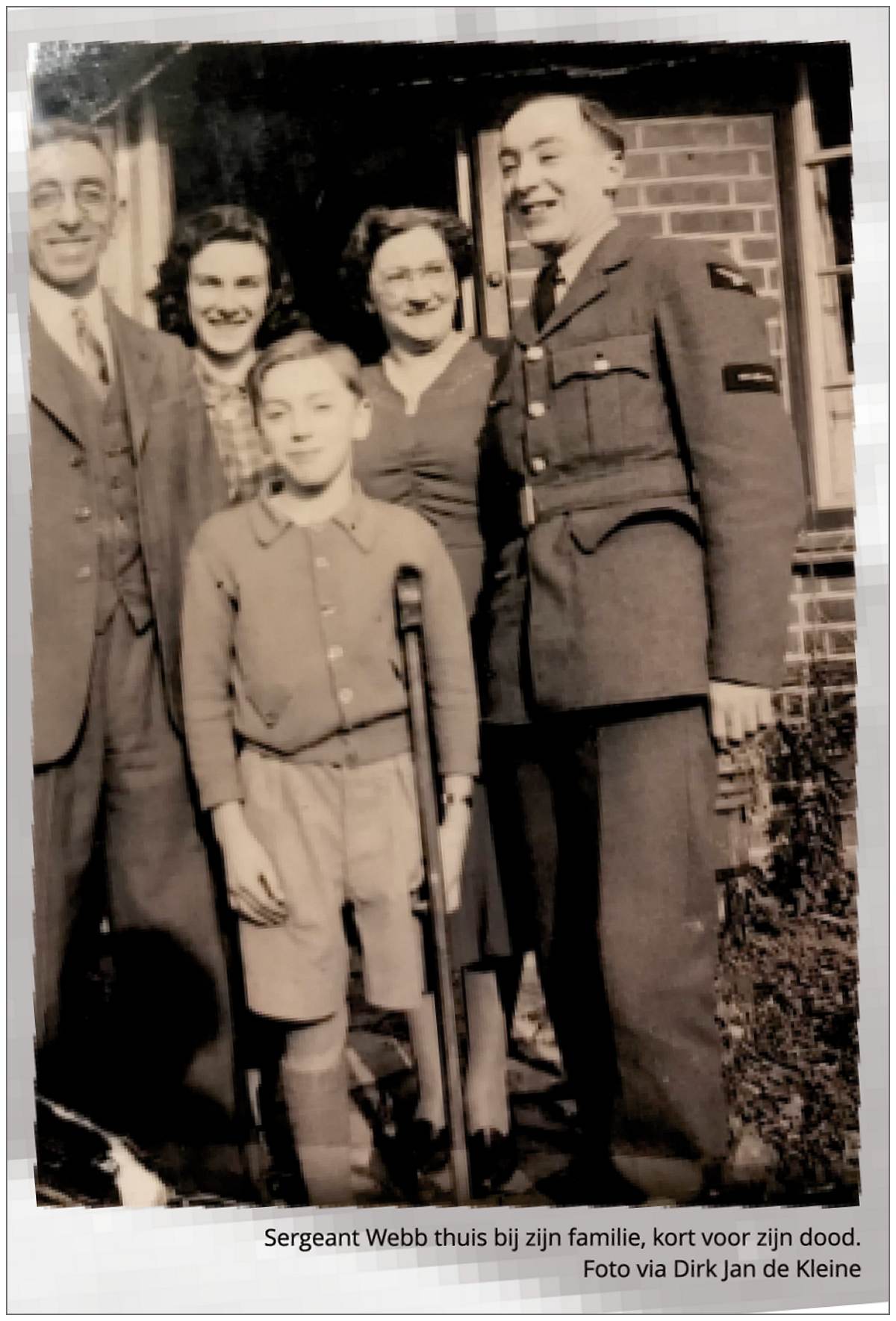 Sergeant 'Terry' Webb at home with family