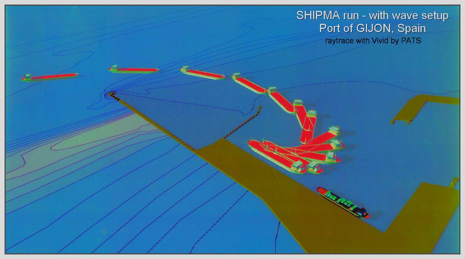 Shipma rum with wave setup - Port of Gijón