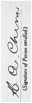 Signature - 13th May 1940 - Enrolment