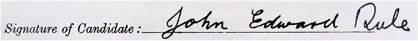 Signature - Attestation paper - John Edward Rule - 28 Apr 1941