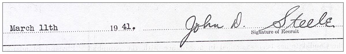 11 Mar 1941, Regina, SK - Signature of 'Jack'