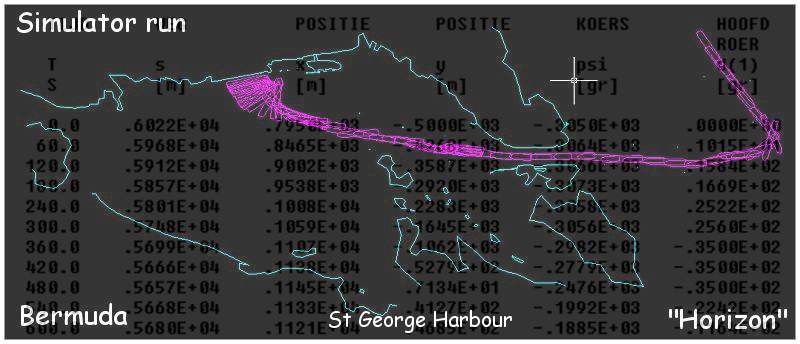 Bermuda - Simulator run - 'HORIZON' 208 x 29 x 7.31 m