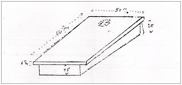 Stone memorial - Sketch provided by Germans - 5 May 1925